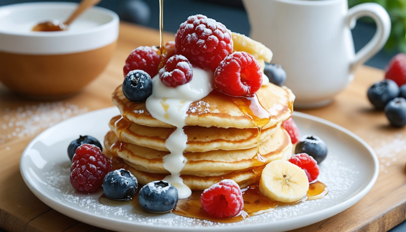 pancake con yogurt